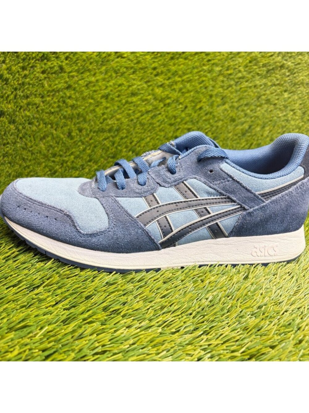 Asics Lyte Classic Mens Size 9.5 Blue Athletic Running Walking Shoes Sneakers - Picture 4 of 10